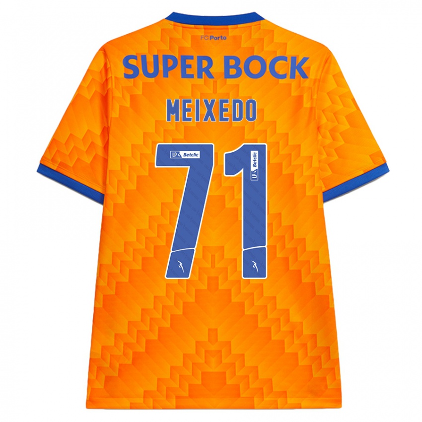 Børn Francisco Meixedo #71 Orange Udebane Spillertrøjer 2024/25 Trøje T-Shirt