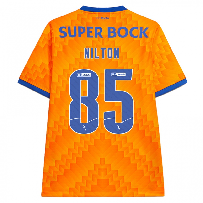 Børn Nilton #85 Orange Udebane Spillertrøjer 2024/25 Trøje T-Shirt