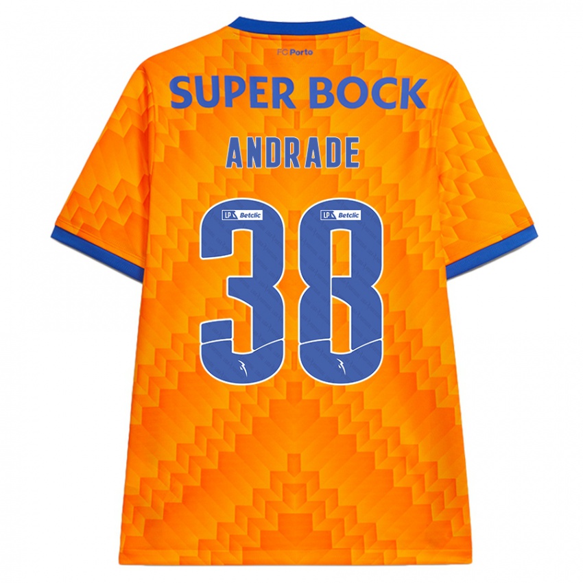 Børn Fernando Andrade #38 Orange Udebane Spillertrøjer 2024/25 Trøje T-Shirt