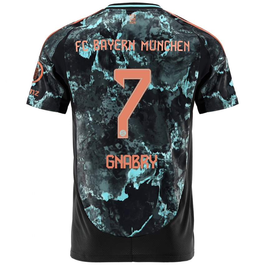 Børn Serge Gnabry #7 Sort Udebane Spillertrøjer 2024/25 Trøje T-Shirt