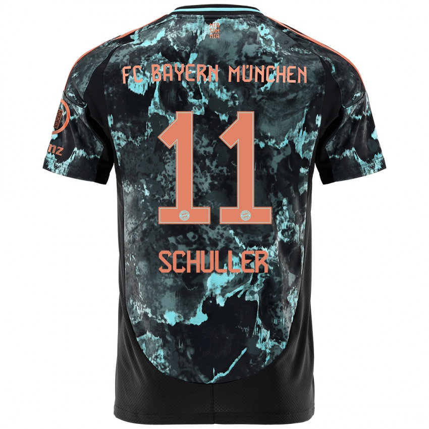 Børn Lea Schuller #11 Sort Udebane Spillertrøjer 2024/25 Trøje T-Shirt