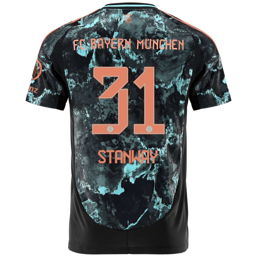 Børn Georgia Stanway #31 Sort Udebane Spillertrøjer 2024/25 Trøje T-Shirt