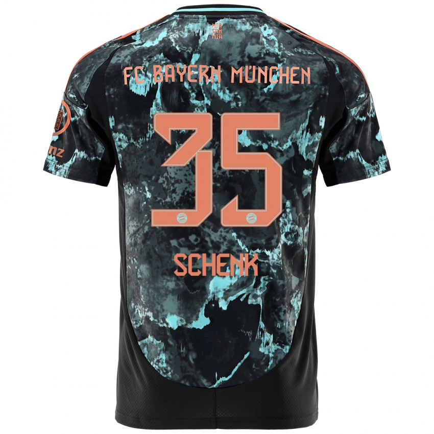 Børn Johannes Schenk #35 Sort Udebane Spillertrøjer 2024/25 Trøje T-Shirt