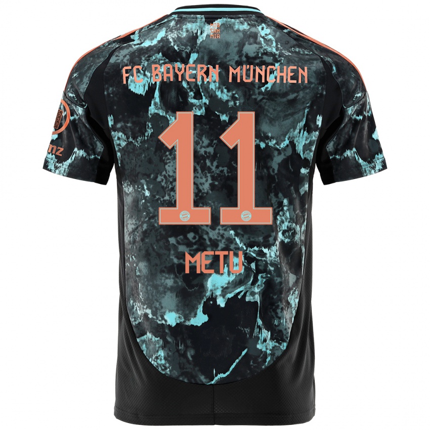 Børn Emilian Metu #11 Sort Udebane Spillertrøjer 2024/25 Trøje T-Shirt