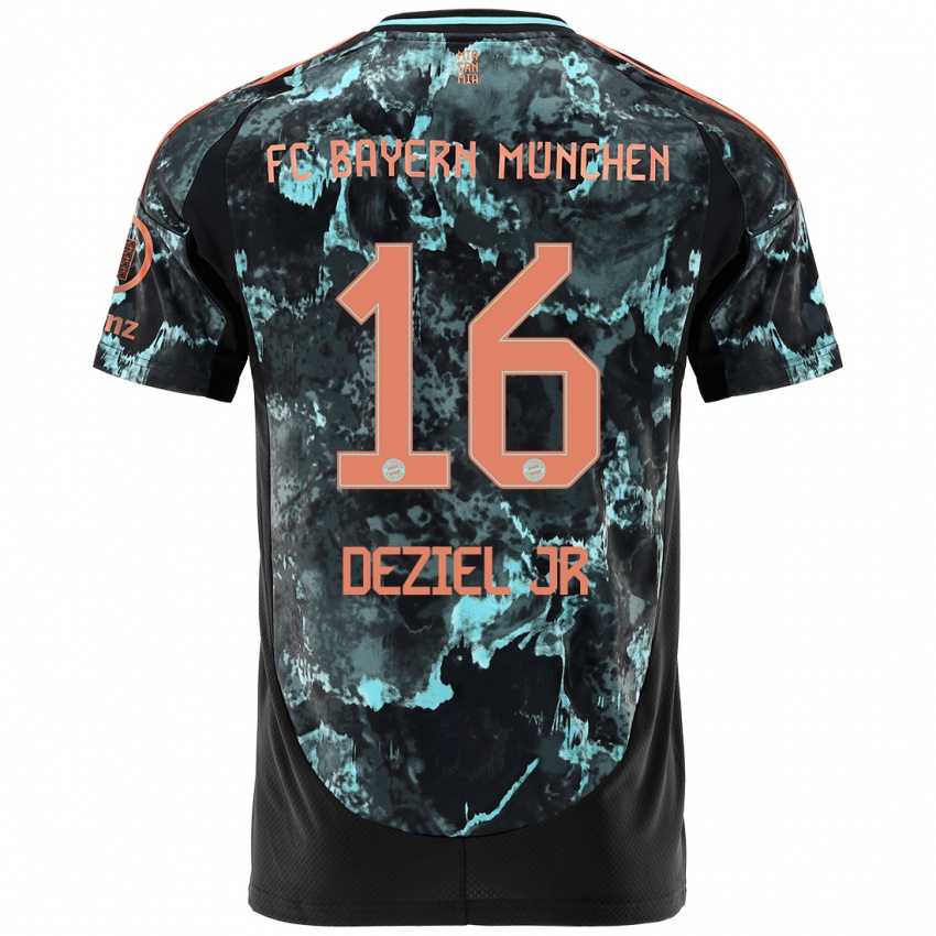 Børn Robert Deziel Jr #16 Sort Udebane Spillertrøjer 2024/25 Trøje T-Shirt