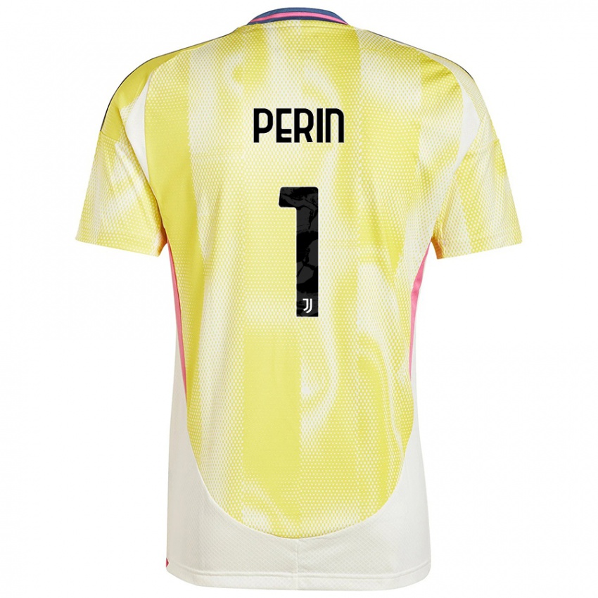 Børn Mattia Perin #1 Solgul Udebane Spillertrøjer 2024/25 Trøje T-Shirt