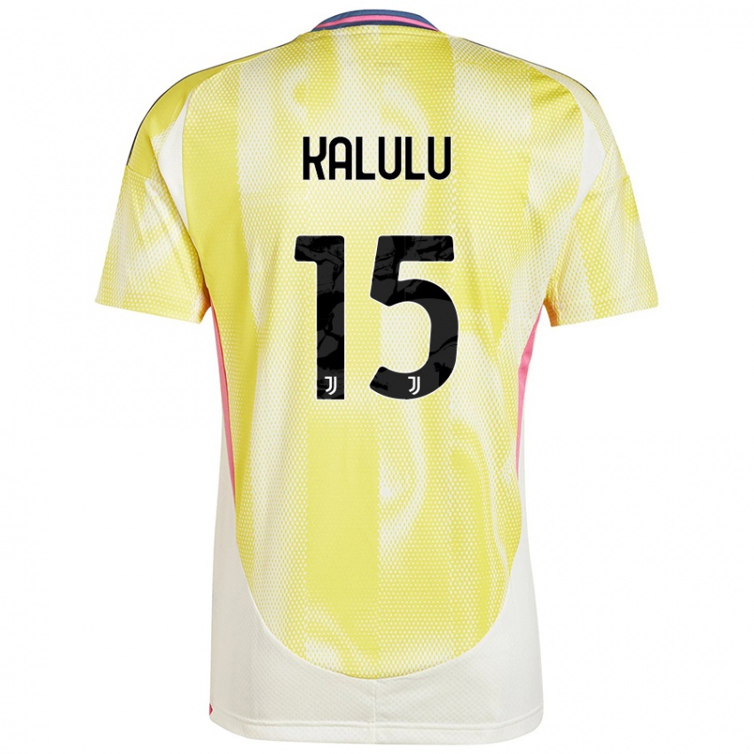 Børn Pierre Kalulu #15 Solgul Udebane Spillertrøjer 2024/25 Trøje T-Shirt