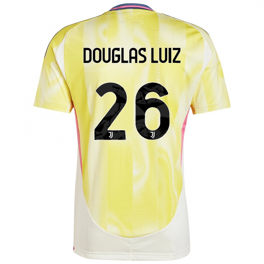 Børn Douglas Luiz #26 Solgul Udebane Spillertrøjer 2024/25 Trøje T-Shirt