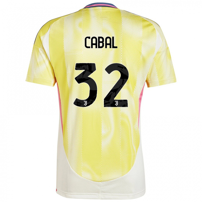 Børn Juan Cabal #32 Solgul Udebane Spillertrøjer 2024/25 Trøje T-Shirt