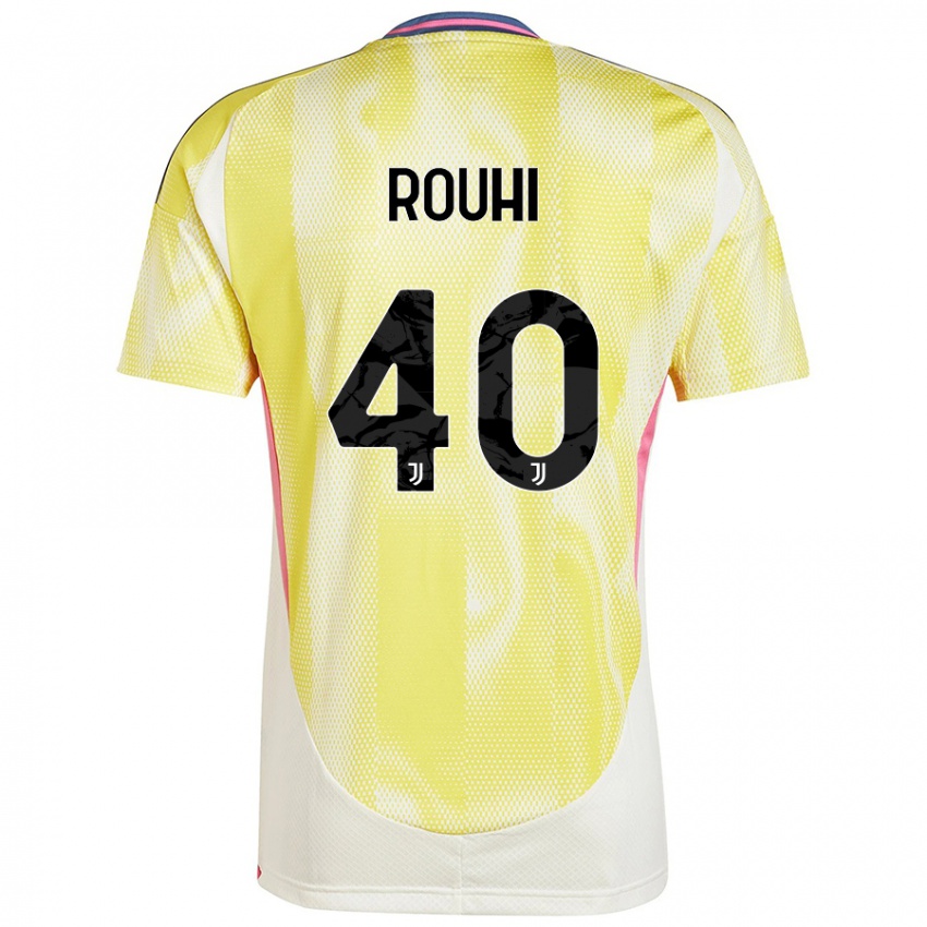 Børn Jonas Rouhi #40 Solgul Udebane Spillertrøjer 2024/25 Trøje T-Shirt