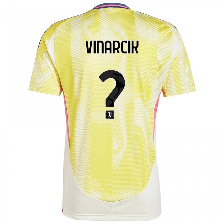 Børn Jakub Vinarcik #0 Solgul Udebane Spillertrøjer 2024/25 Trøje T-Shirt