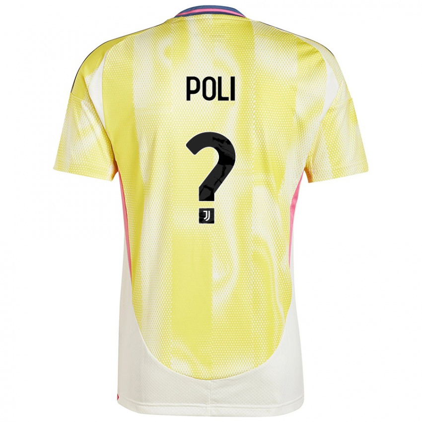 Børn Fabrizio Poli #0 Solgul Udebane Spillertrøjer 2024/25 Trøje T-Shirt