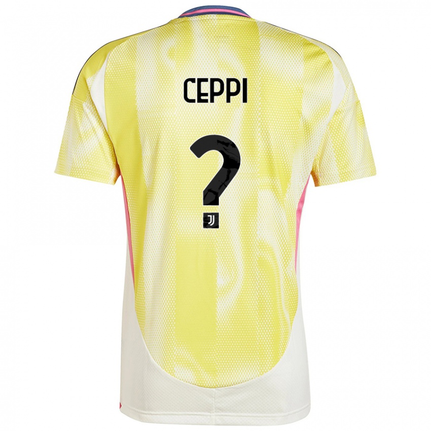 Børn Paolo Ceppi #0 Solgul Udebane Spillertrøjer 2024/25 Trøje T-Shirt