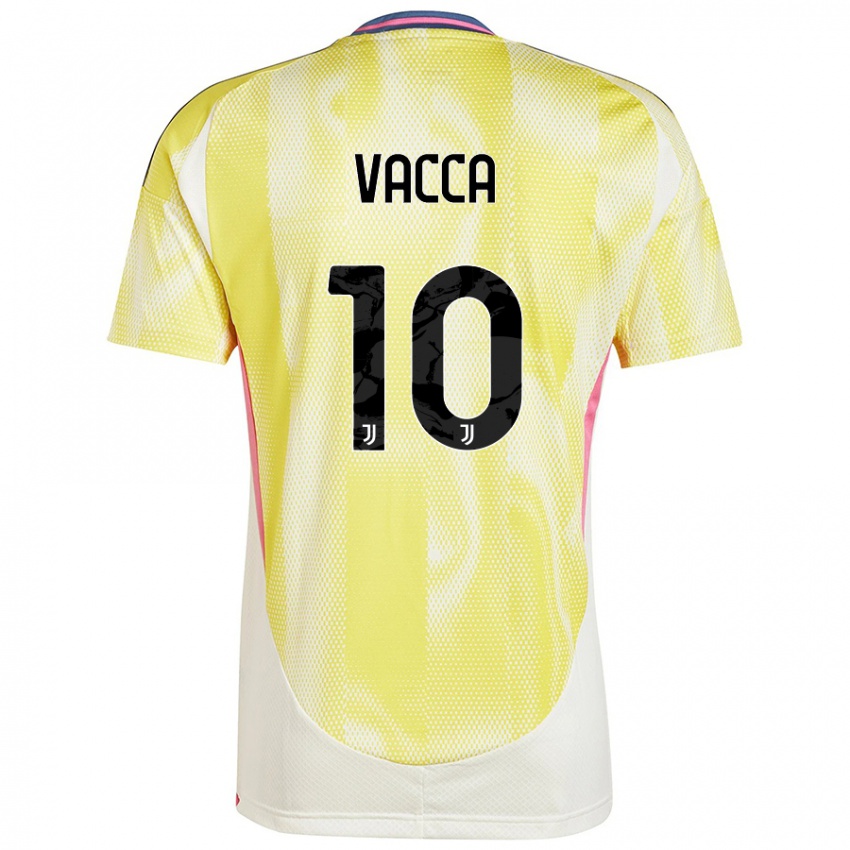 Børn Alessio Vacca #10 Solgul Udebane Spillertrøjer 2024/25 Trøje T-Shirt