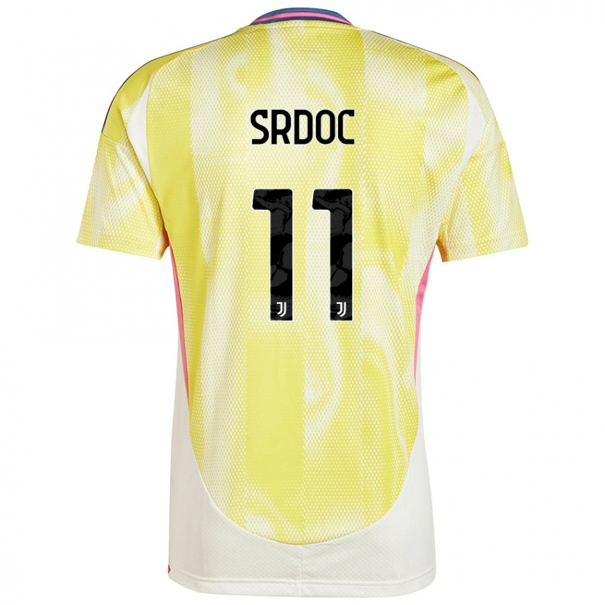 Børn Ivano Srdoc #11 Solgul Udebane Spillertrøjer 2024/25 Trøje T-Shirt