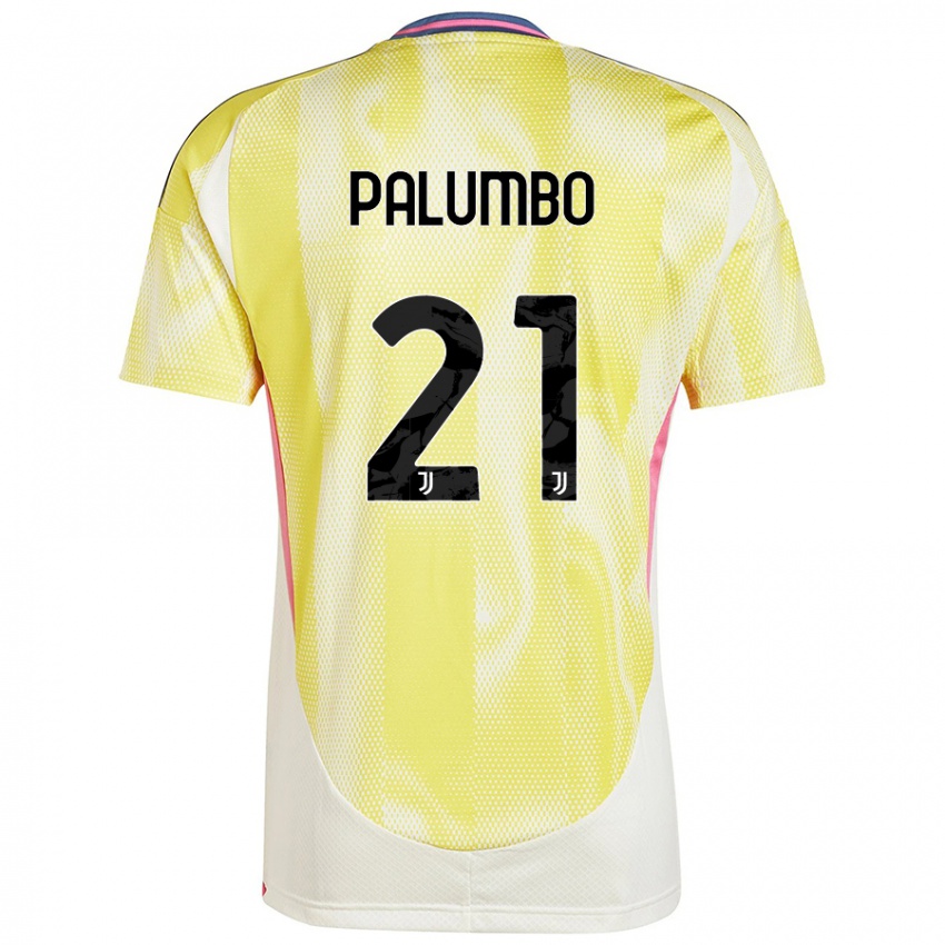 Børn Martin Palumbo #21 Solgul Udebane Spillertrøjer 2024/25 Trøje T-Shirt