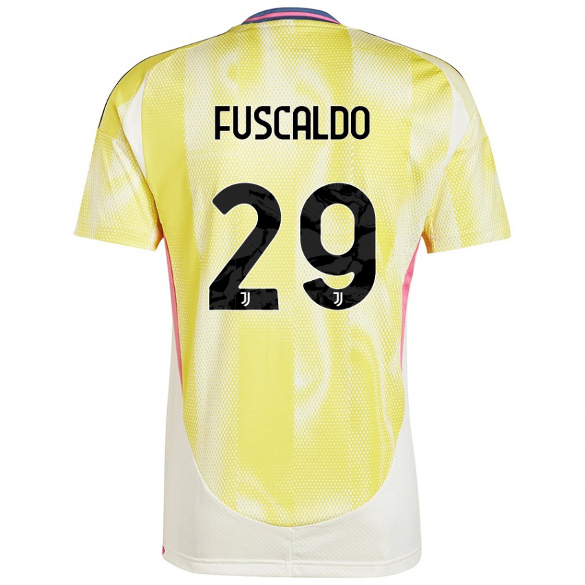 Børn Matteo Fuscaldo #29 Solgul Udebane Spillertrøjer 2024/25 Trøje T-Shirt