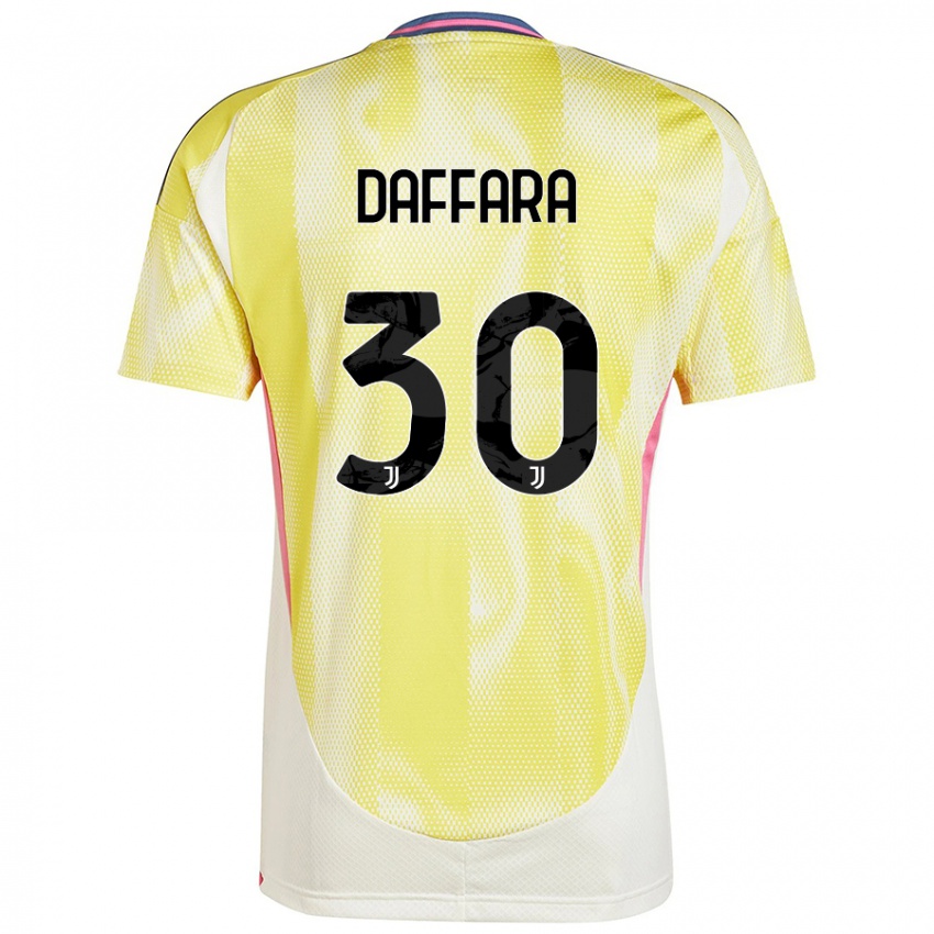 Børn Giovanni Daffara #30 Solgul Udebane Spillertrøjer 2024/25 Trøje T-Shirt