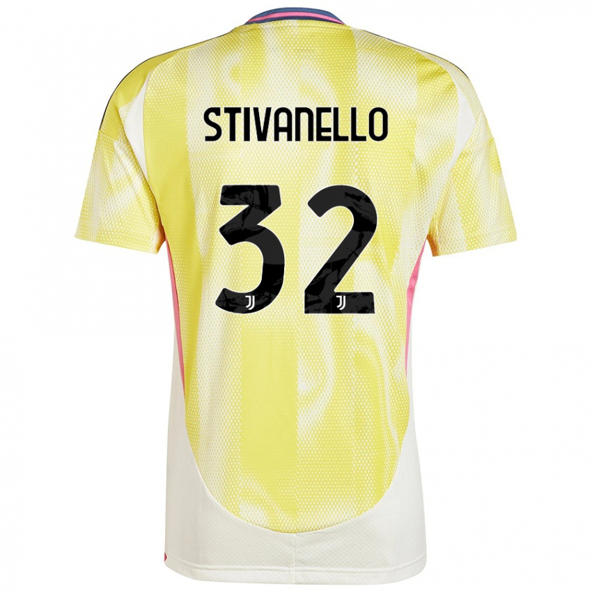 Børn Riccardo Stivanello #32 Solgul Udebane Spillertrøjer 2024/25 Trøje T-Shirt