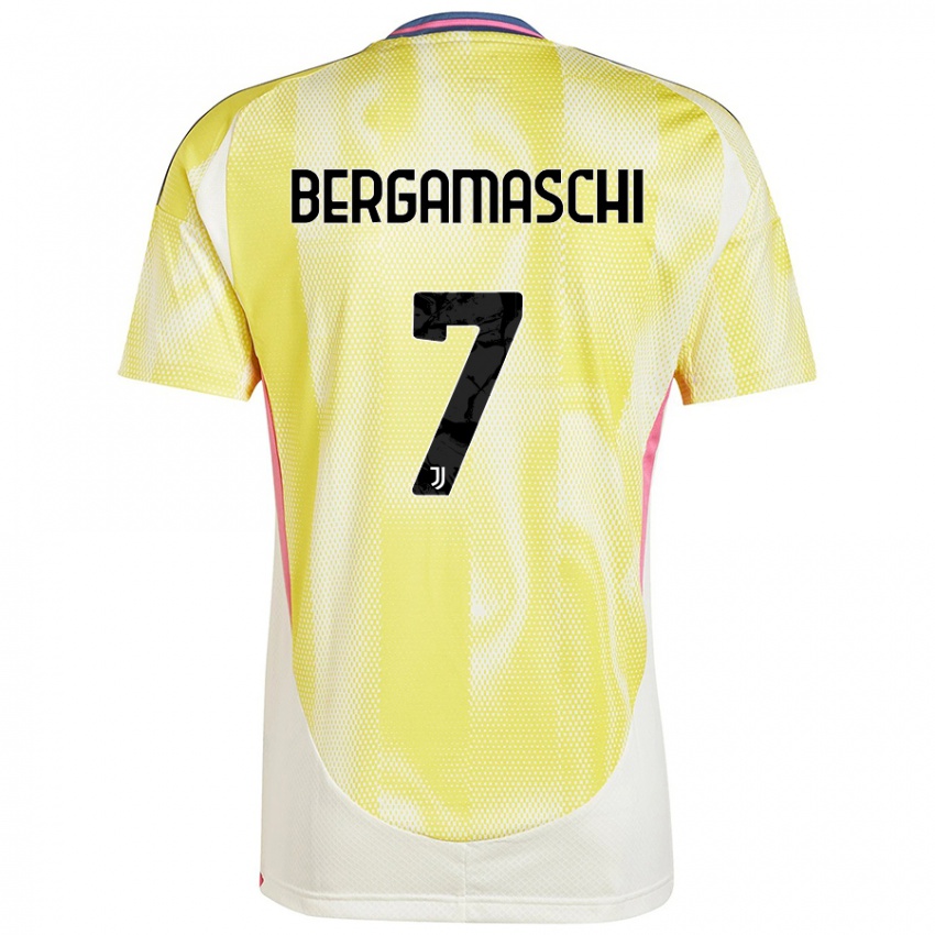 Børn Valentina Bergamaschi #7 Solgul Udebane Spillertrøjer 2024/25 Trøje T-Shirt