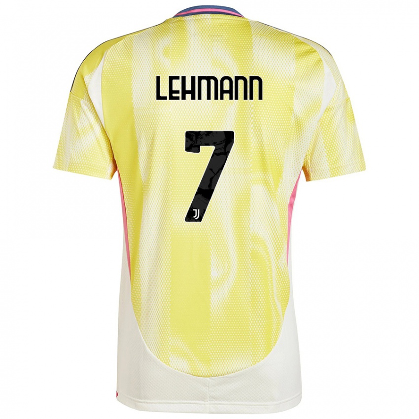 Børn Alisha Lehmann #7 Solgul Udebane Spillertrøjer 2024/25 Trøje T-Shirt