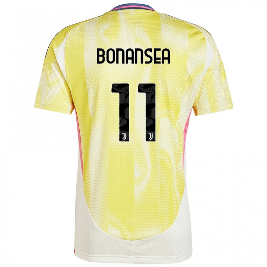 Børn Barbara Bonansea #11 Solgul Udebane Spillertrøjer 2024/25 Trøje T-Shirt