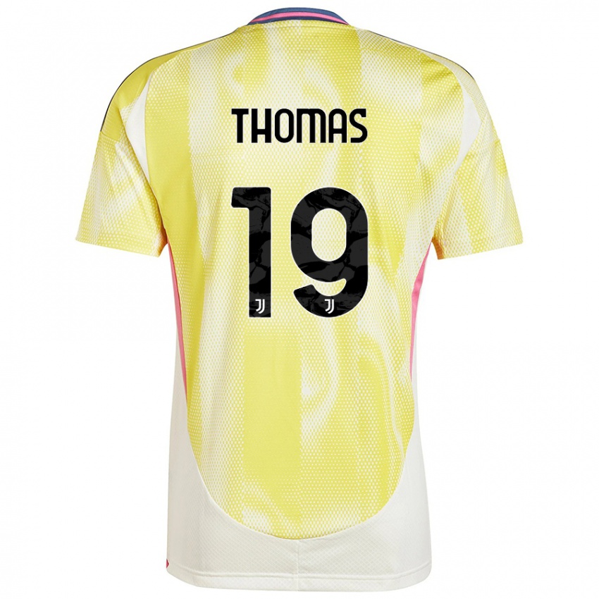 Børn Lindsey Thomas #19 Solgul Udebane Spillertrøjer 2024/25 Trøje T-Shirt