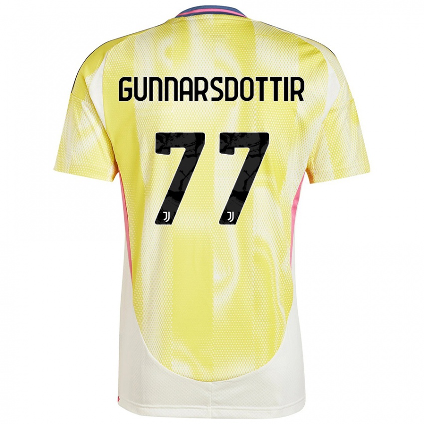 Børn Sara Bjork Gunnarsdottir #77 Solgul Udebane Spillertrøjer 2024/25 Trøje T-Shirt