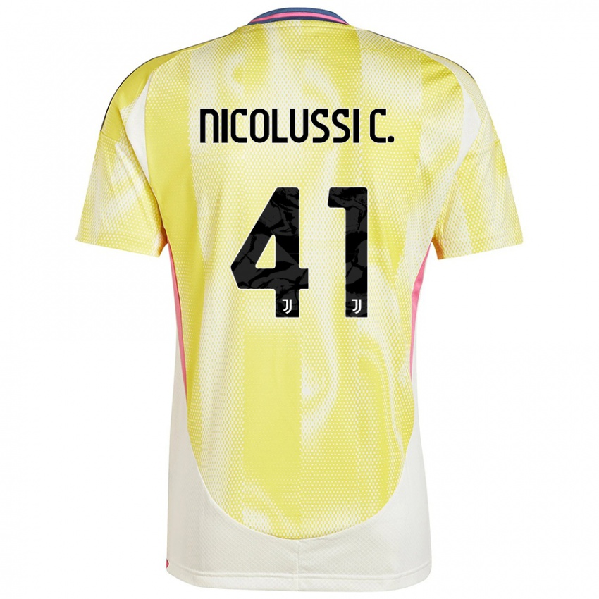 Børn Hans Nicolussi Caviglia #41 Solgul Udebane Spillertrøjer 2024/25 Trøje T-Shirt