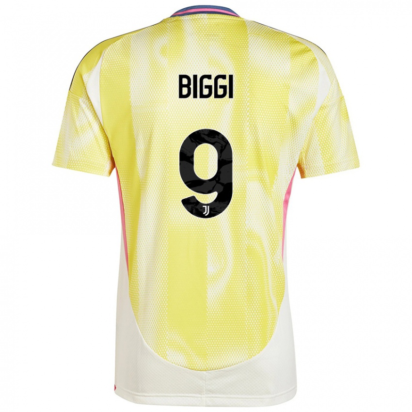 Børn Silvano Biggi #9 Solgul Udebane Spillertrøjer 2024/25 Trøje T-Shirt