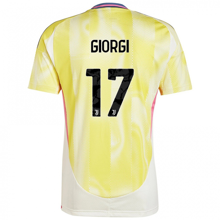 Børn Lorenzo Giorgi #17 Solgul Udebane Spillertrøjer 2024/25 Trøje T-Shirt