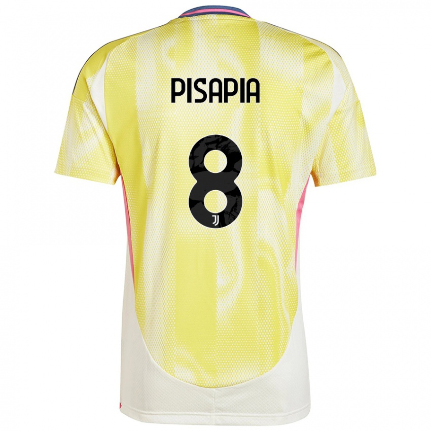 Børn Luciano Pisapia #8 Solgul Udebane Spillertrøjer 2024/25 Trøje T-Shirt