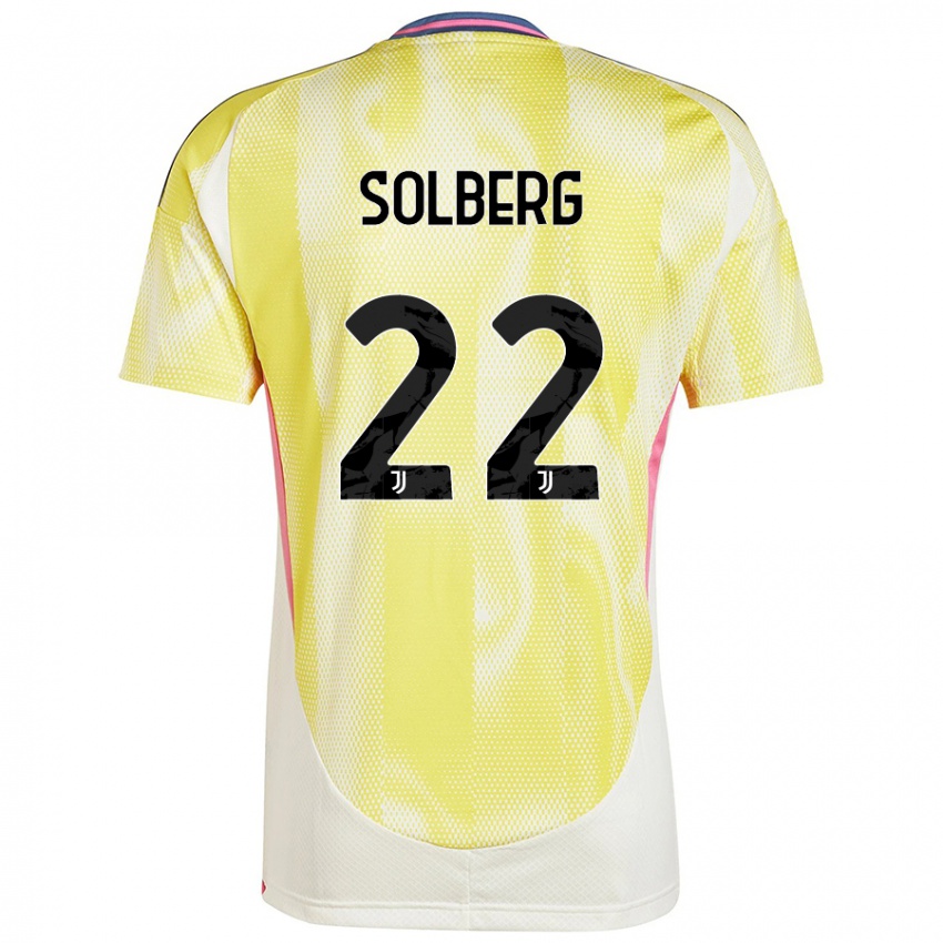 Børn Elias Solberg #22 Solgul Udebane Spillertrøjer 2024/25 Trøje T-Shirt