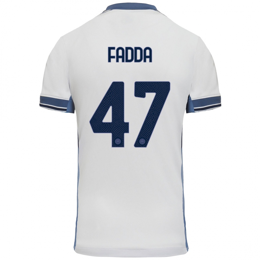 Børn Paola Fadda #47 Hvid Grå Udebane Spillertrøjer 2024/25 Trøje T-Shirt