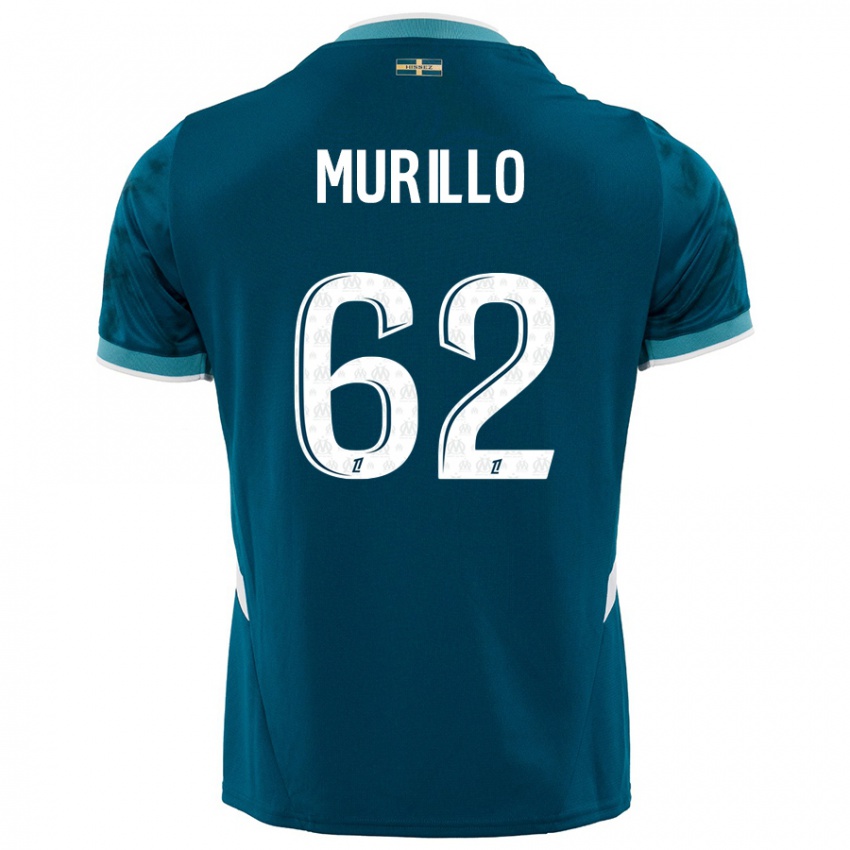 Børn Amir Murillo #62 Turkis Blå Udebane Spillertrøjer 2024/25 Trøje T-Shirt