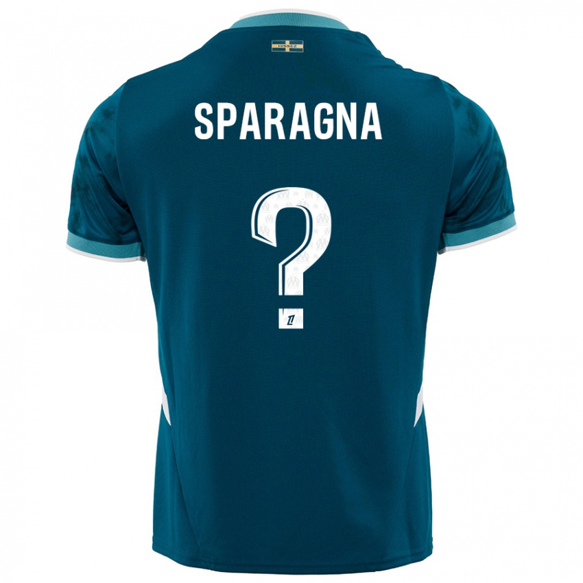 Børn Stéphane Sparagna #0 Turkis Blå Udebane Spillertrøjer 2024/25 Trøje T-Shirt