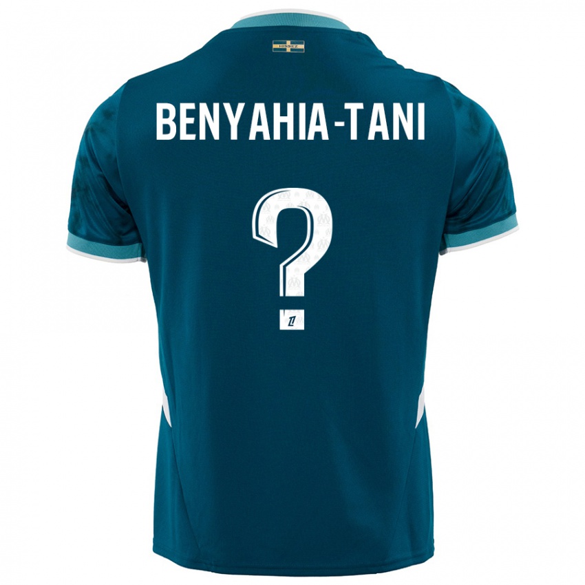 Børn Aylan Benyahia-Tani #0 Turkis Blå Udebane Spillertrøjer 2024/25 Trøje T-Shirt