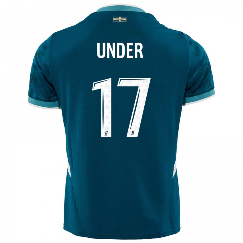 Børn Cengiz Under #17 Turkis Blå Udebane Spillertrøjer 2024/25 Trøje T-Shirt