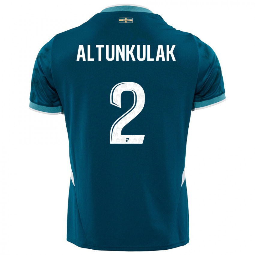 Børn Selen Altunkulak #2 Turkis Blå Udebane Spillertrøjer 2024/25 Trøje T-Shirt