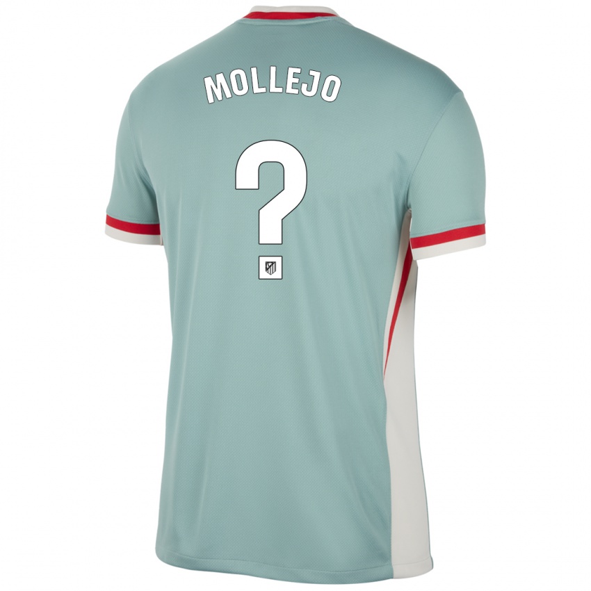 Børn Victor Mollejo #0 Lys Beige Blå Udebane Spillertrøjer 2024/25 Trøje T-Shirt