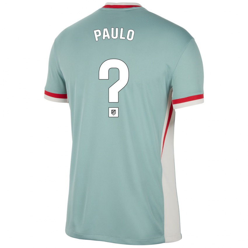 Børn Marcos Paulo #0 Lys Beige Blå Udebane Spillertrøjer 2024/25 Trøje T-Shirt