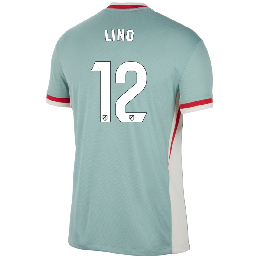 Børn Samuel Lino #12 Lys Beige Blå Udebane Spillertrøjer 2024/25 Trøje T-Shirt