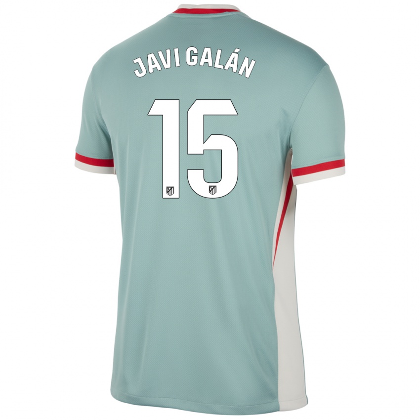 Børn Javi Galán #15 Lys Beige Blå Udebane Spillertrøjer 2024/25 Trøje T-Shirt