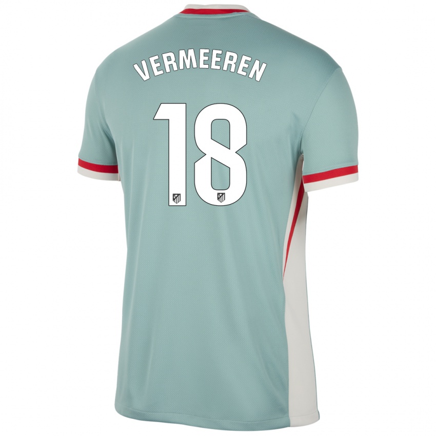 Børn Arthur Vermeeren #18 Lys Beige Blå Udebane Spillertrøjer 2024/25 Trøje T-Shirt