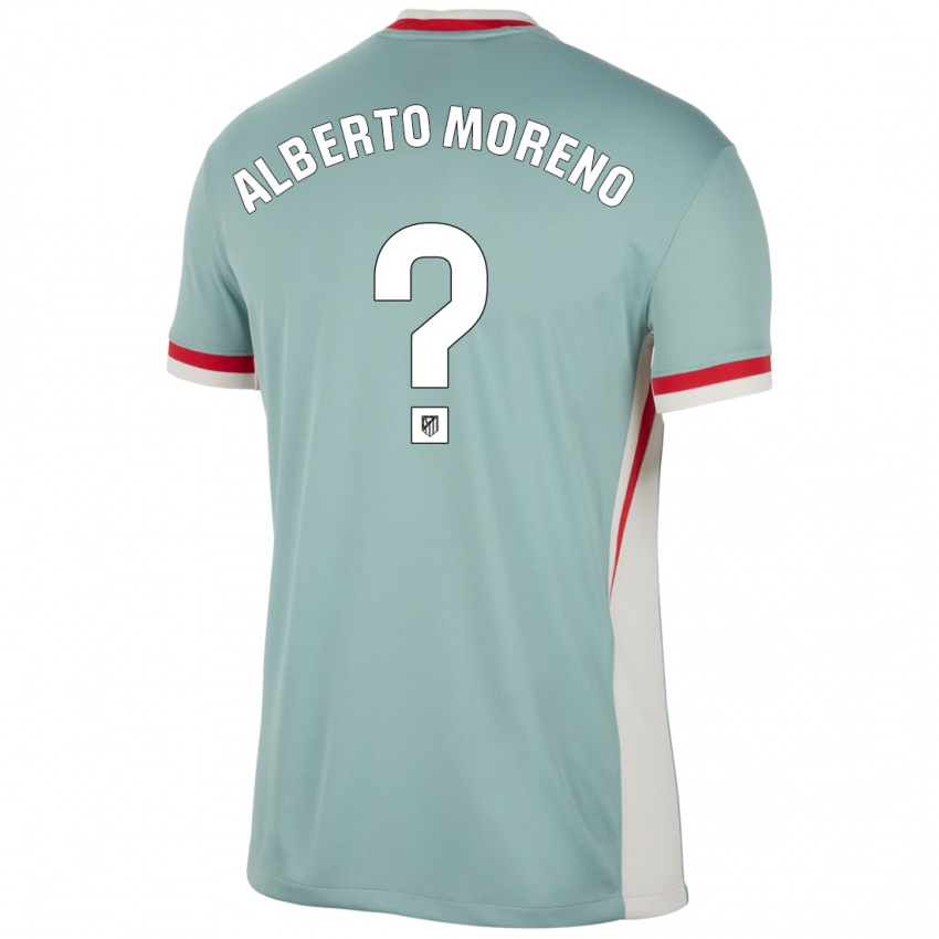 Børn Alberto Moreno #0 Lys Beige Blå Udebane Spillertrøjer 2024/25 Trøje T-Shirt