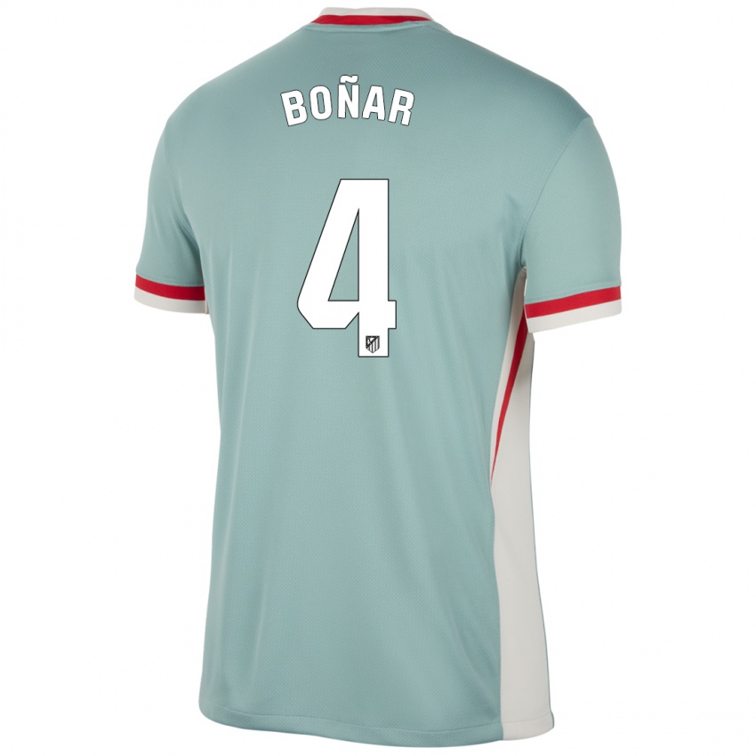 Børn Javier Boñar #4 Lys Beige Blå Udebane Spillertrøjer 2024/25 Trøje T-Shirt