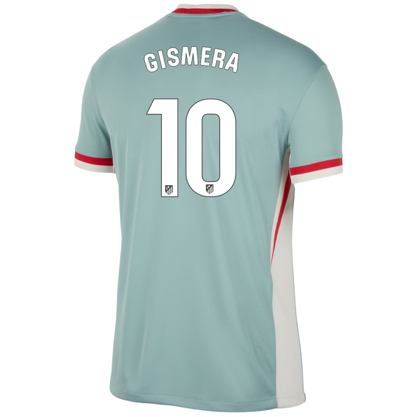 Børn Aitor Gismera #10 Lys Beige Blå Udebane Spillertrøjer 2024/25 Trøje T-Shirt