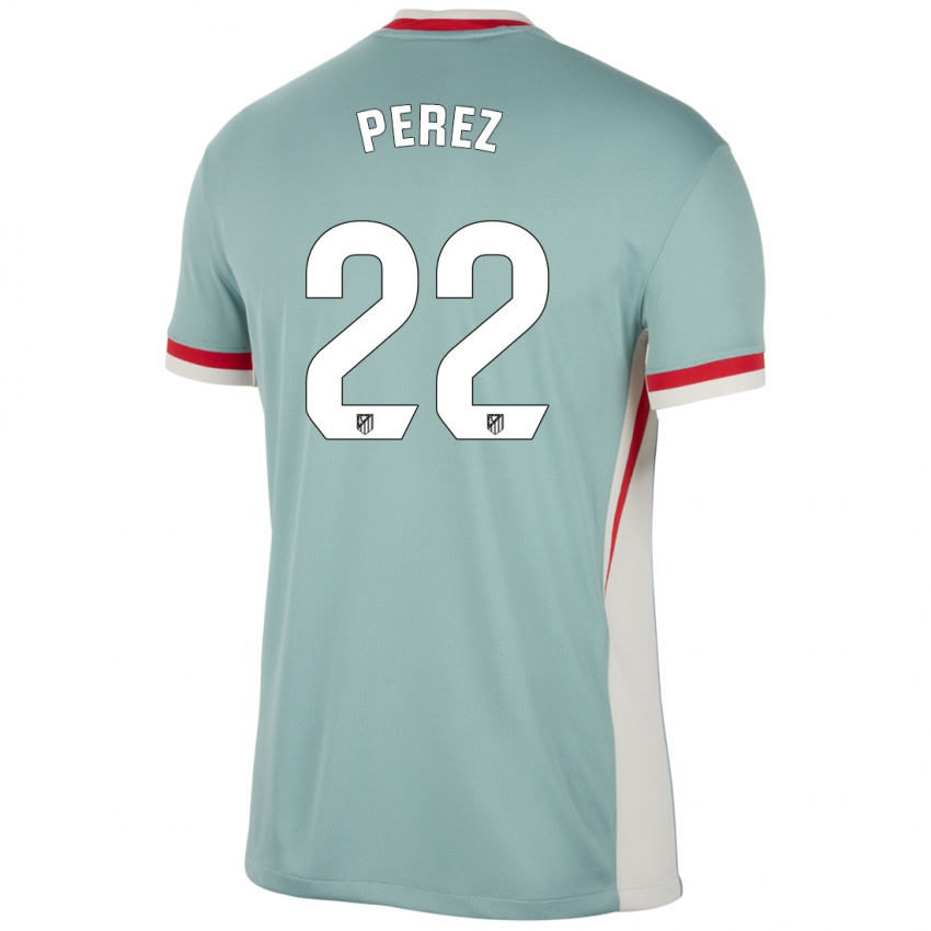 Børn Pablo Pérez #22 Lys Beige Blå Udebane Spillertrøjer 2024/25 Trøje T-Shirt