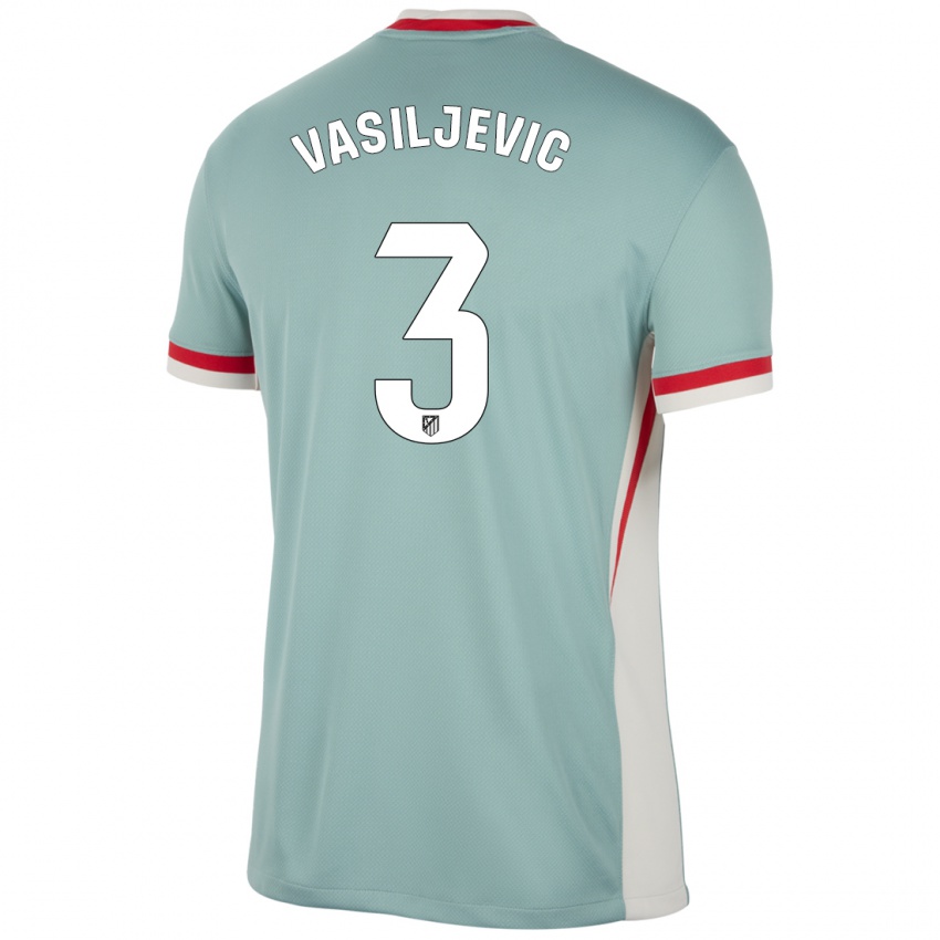 Børn Ivan Vasiljevic #3 Lys Beige Blå Udebane Spillertrøjer 2024/25 Trøje T-Shirt