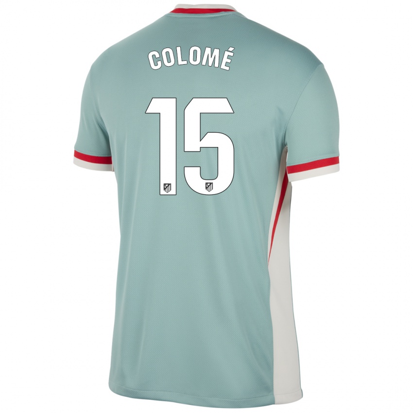 Børn Jan Colomé #15 Lys Beige Blå Udebane Spillertrøjer 2024/25 Trøje T-Shirt